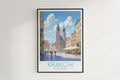 krakow travel poster hanged on the wall poland