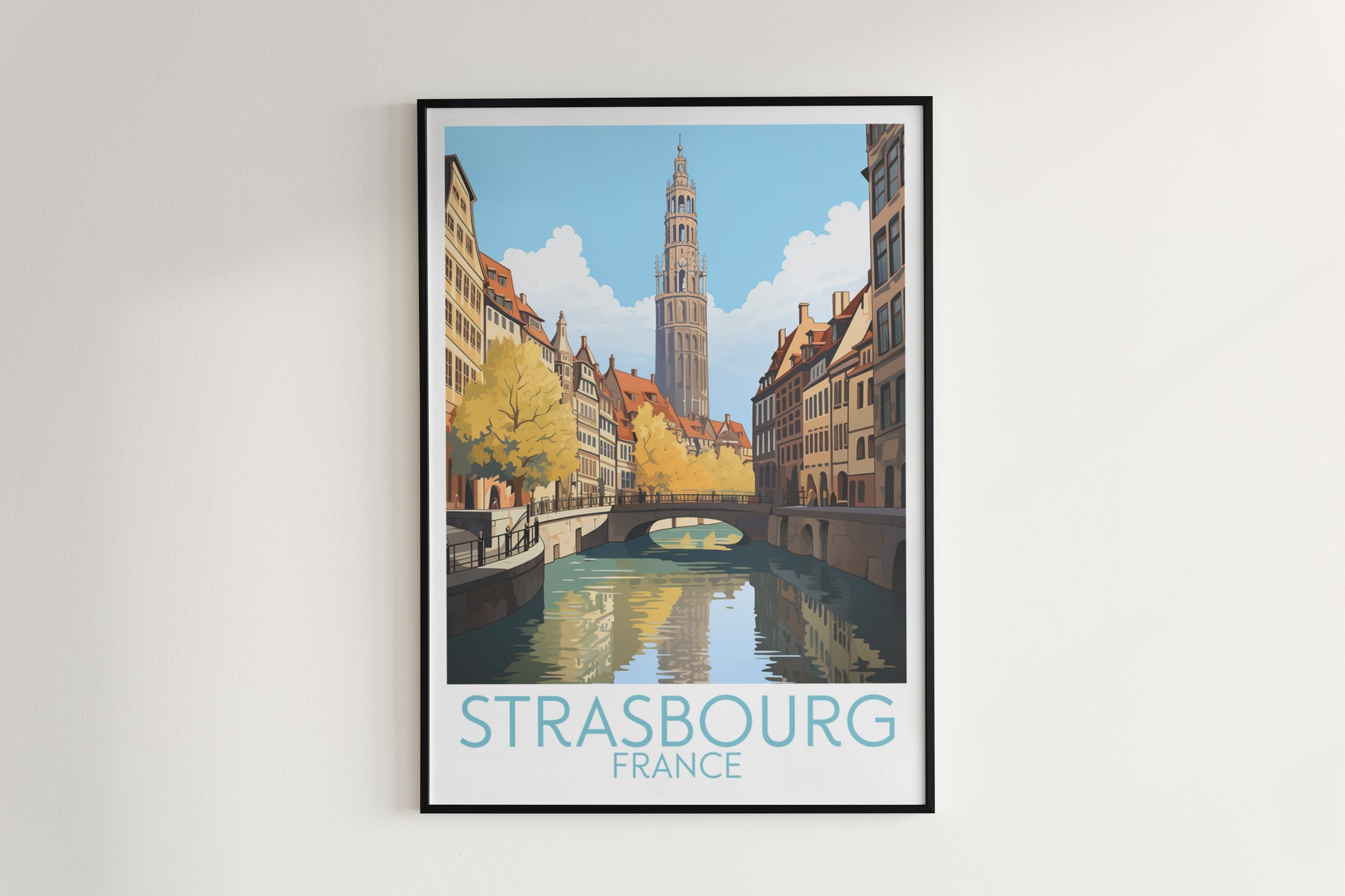 strasbourg travel poster hanged on the wall france