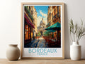 bordeaux travel poster for kitchen france