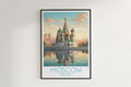 moscow travel poster hanged on the wall russia