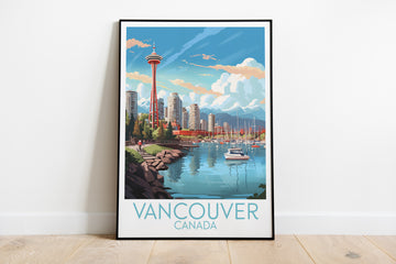 vancouver travel poster on the ground canada