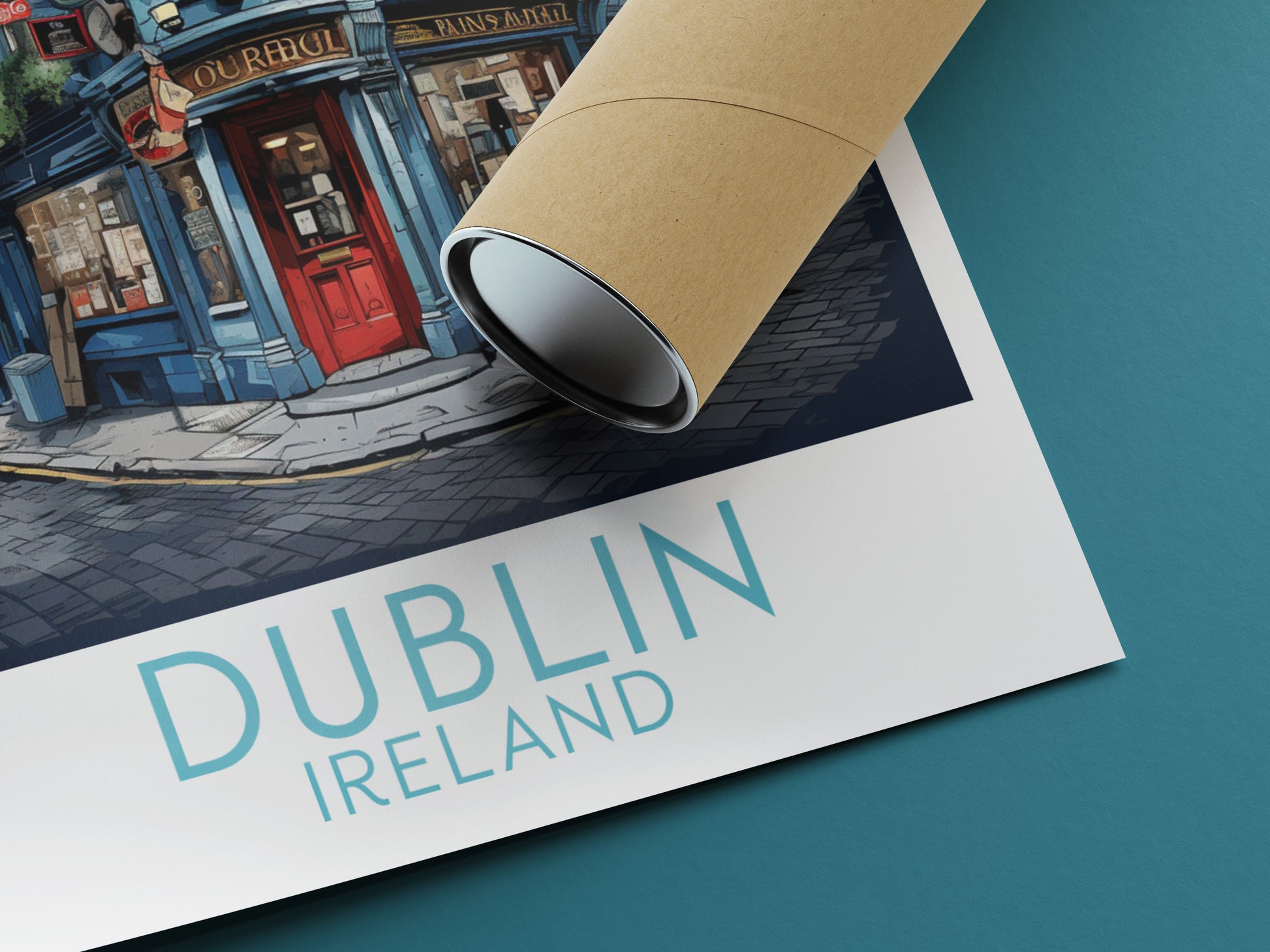 dublin travel poster rolled ireland