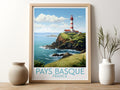 pays basque travel poster for kitchen france