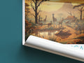 south africa travel poster roll up african savanna