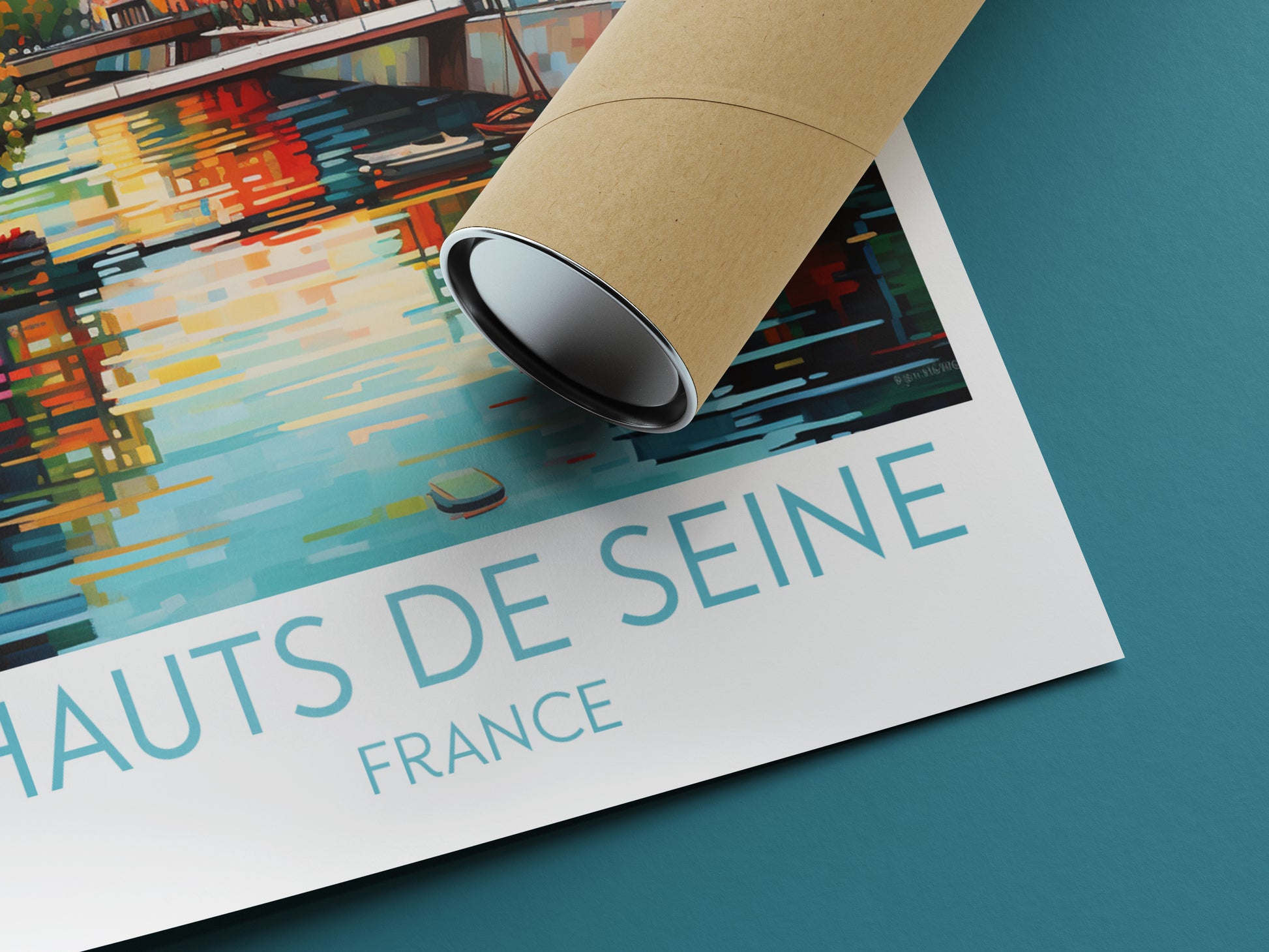 hauts de seine travel poster rolled france