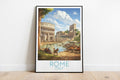 rome travel poster on the ground italy