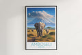 amboseli travel poster hanged on the wall kenya