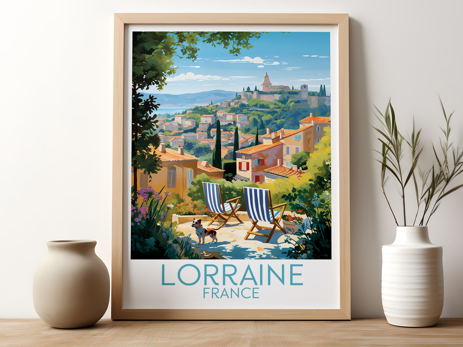 lorraine travel poster for kitchen france