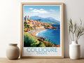 collioure travel poster for kitchen france