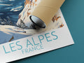 les alpes travel poster rolled france