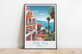 palma travel poster on the ground spain