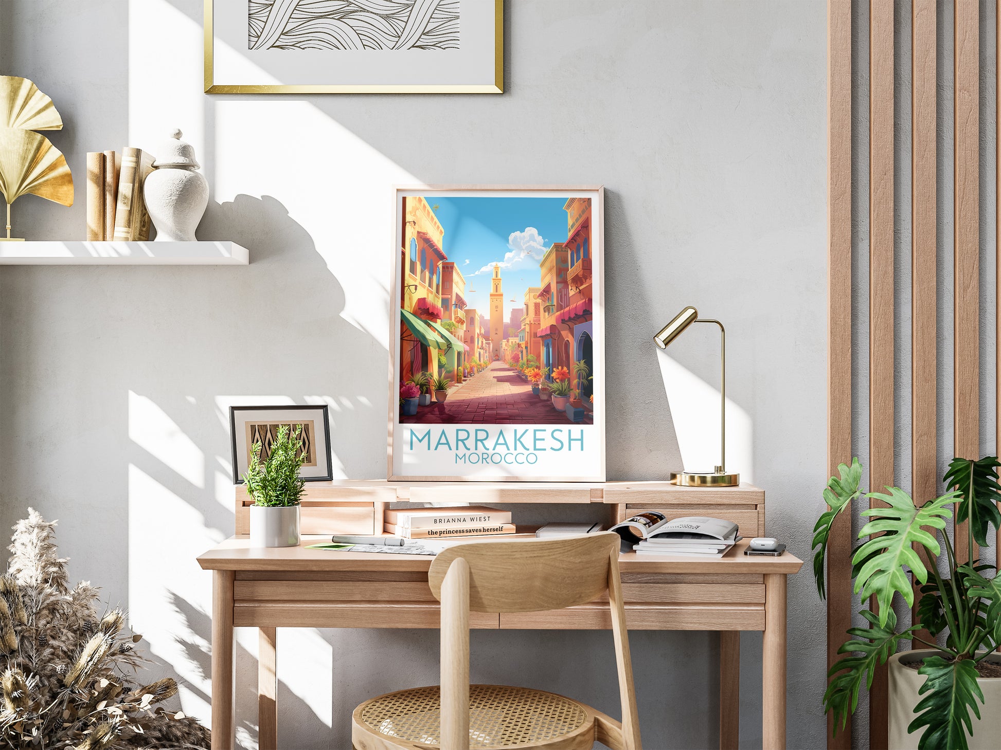 marrakesh travel poster for desk morocco