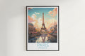 paris travel poster hanged on the wall france