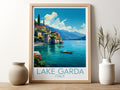 lake garda travel poster for kitchen italy