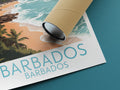 barbados travel poster rolled barbados