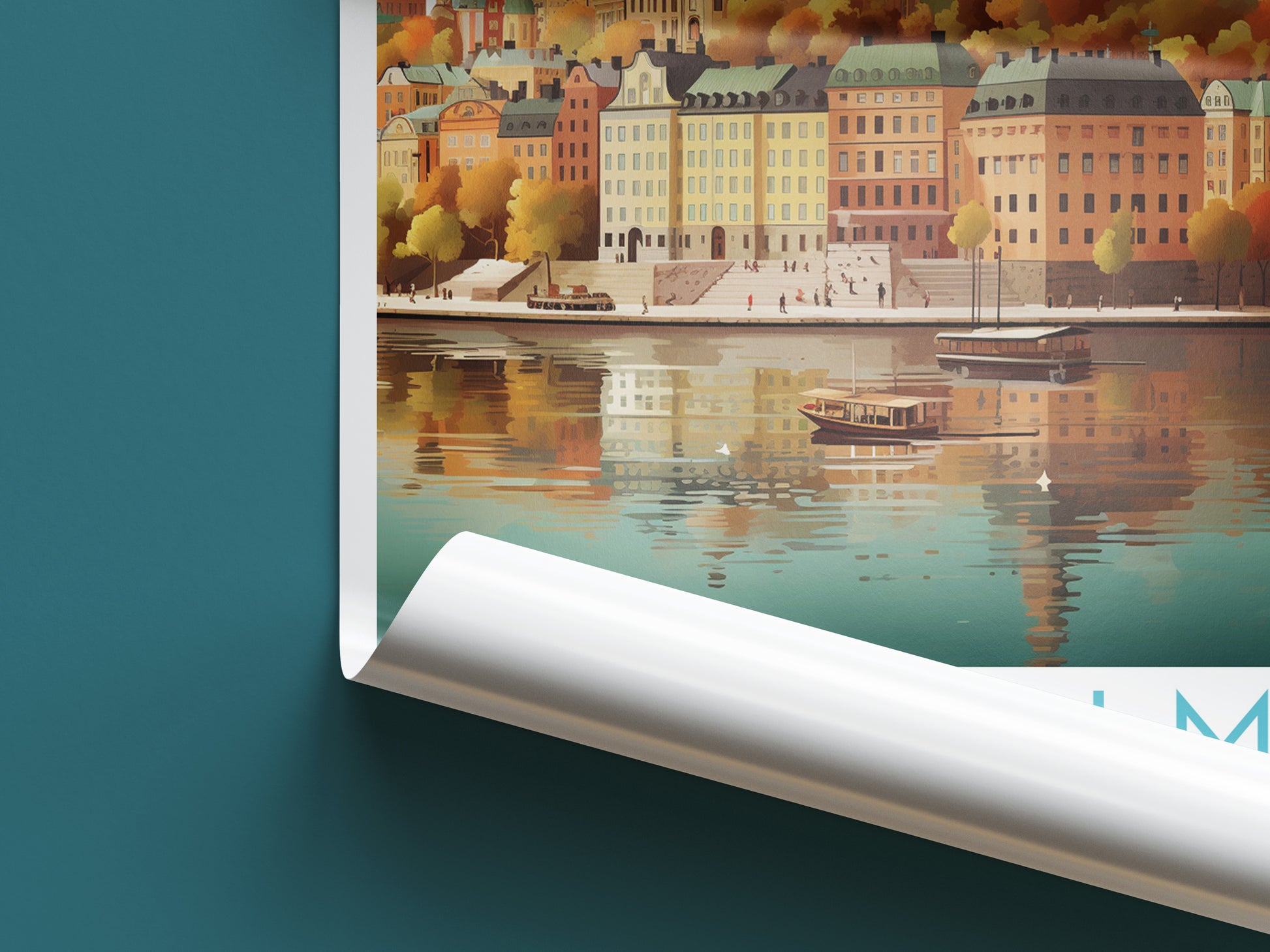 stockholm travel poster roll up sweden