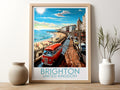 brighton travel poster for kitchen united kingdom