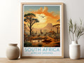 south africa travel poster for kitchen african savanna