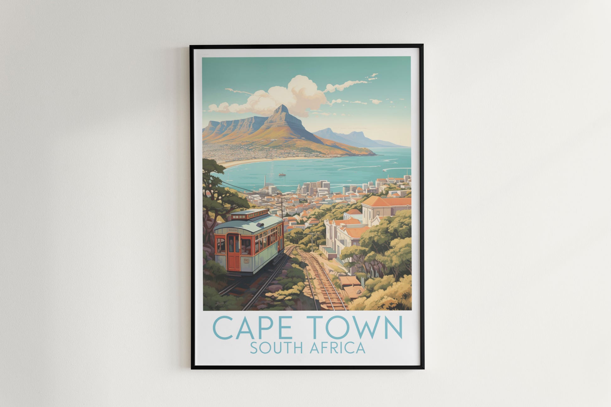 cape town travel poster hanged on the wall south africa