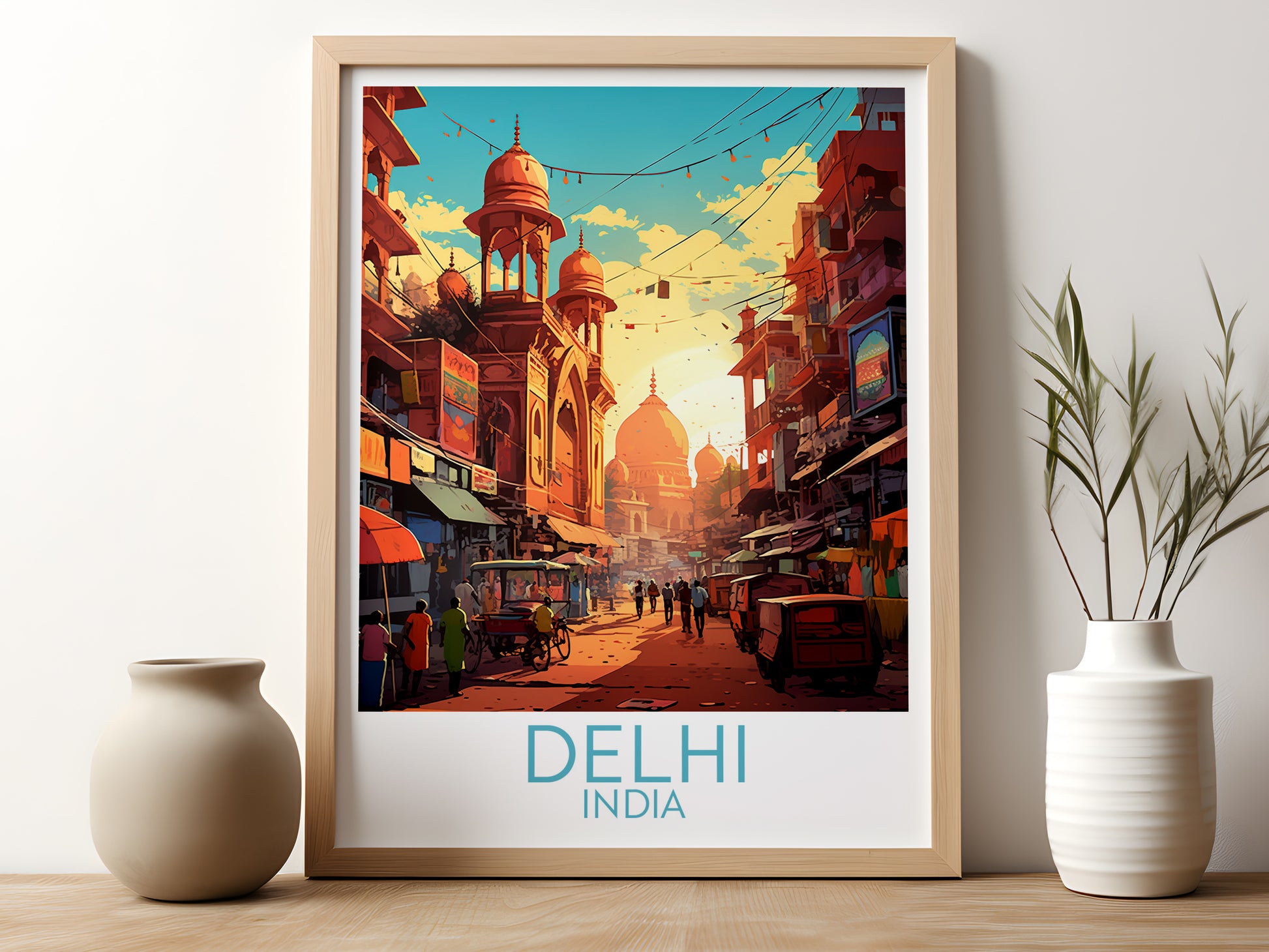 delhi travel poster for kitchen india