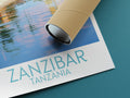 zanzibar travel poster rolled tanzania