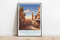 marrakesh travel poster on the ground morocco