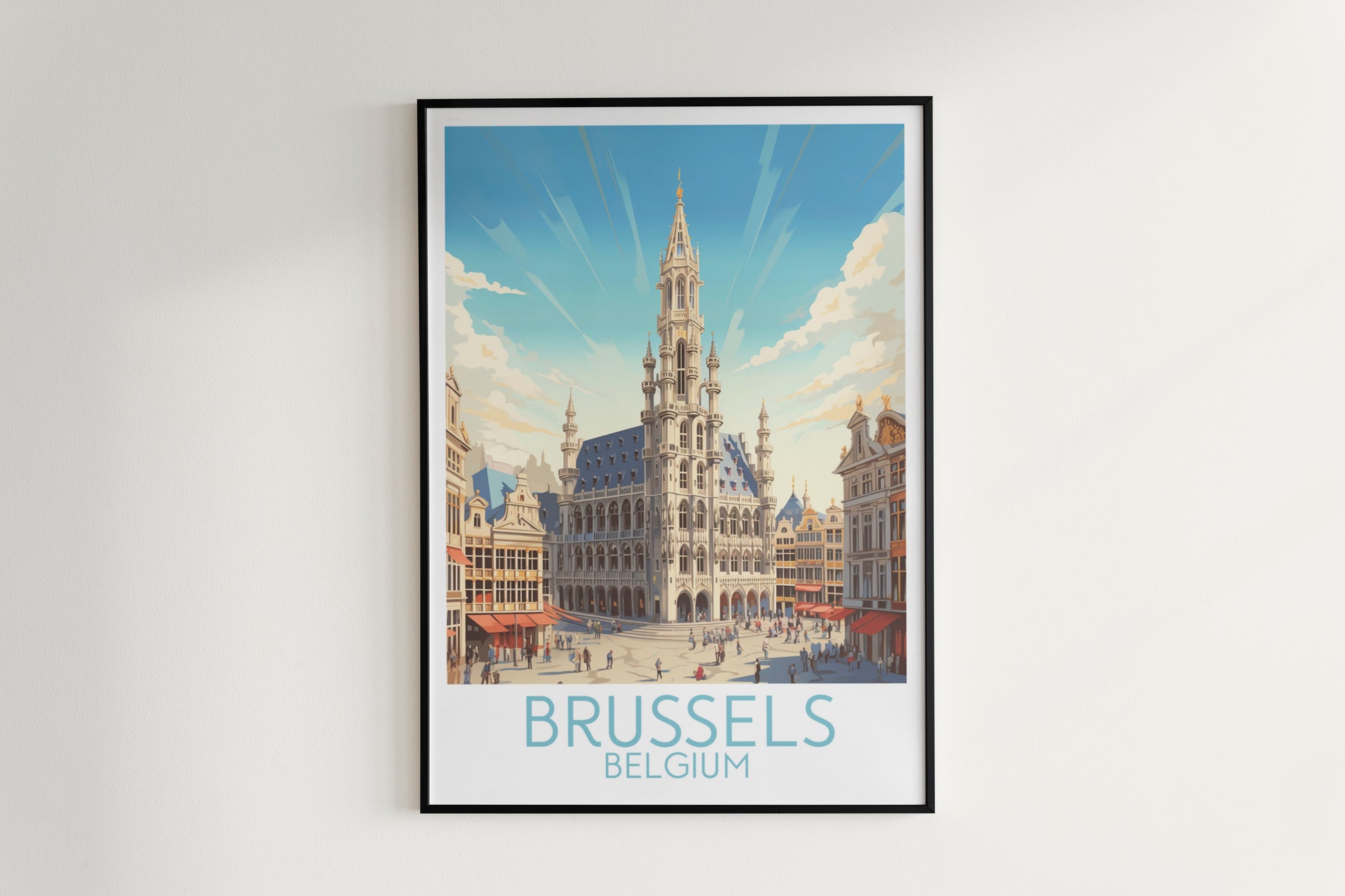 brussels travel poster hanged on the wall belgium