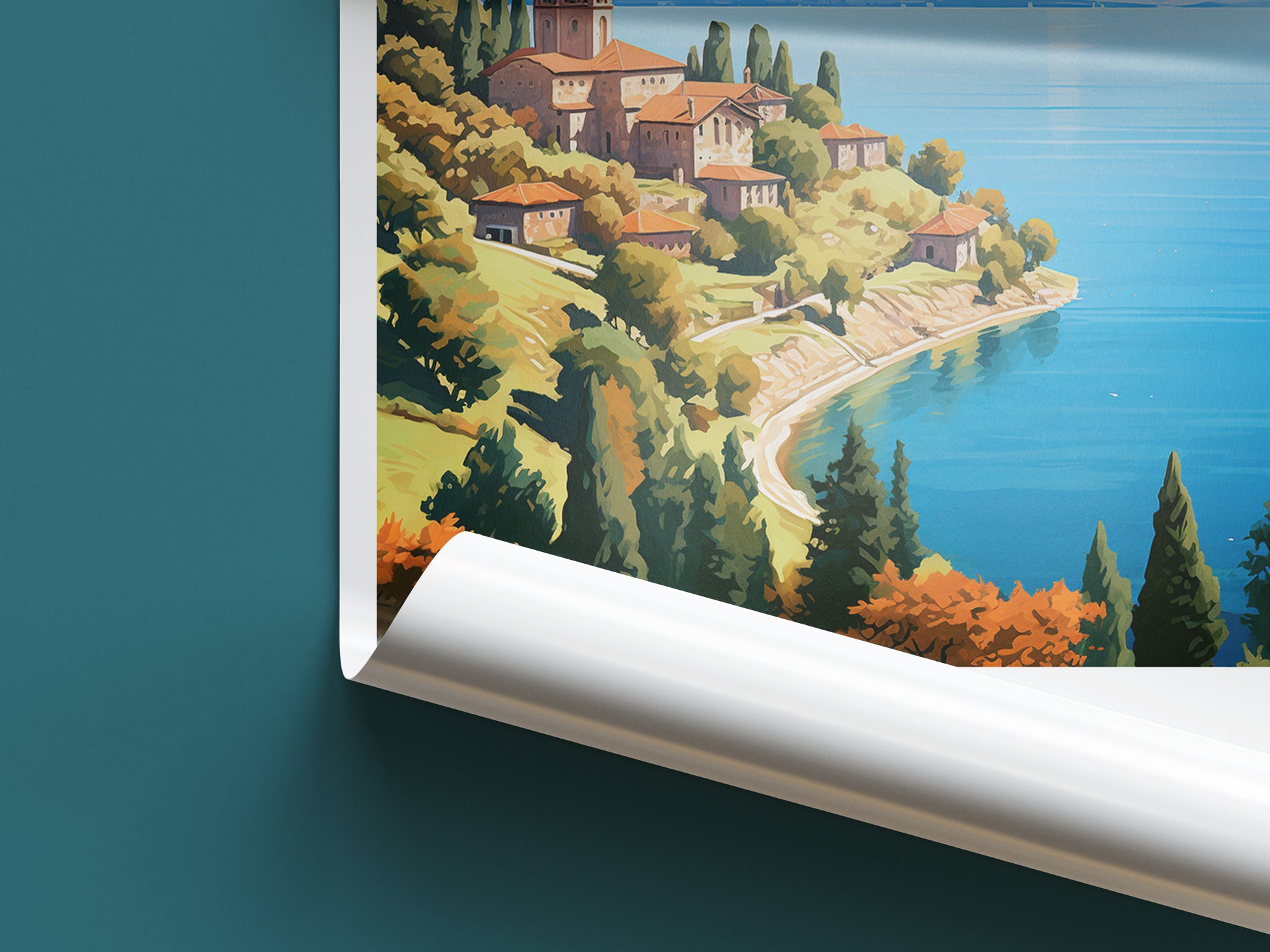 ohrid travel poster roll up north macedonia