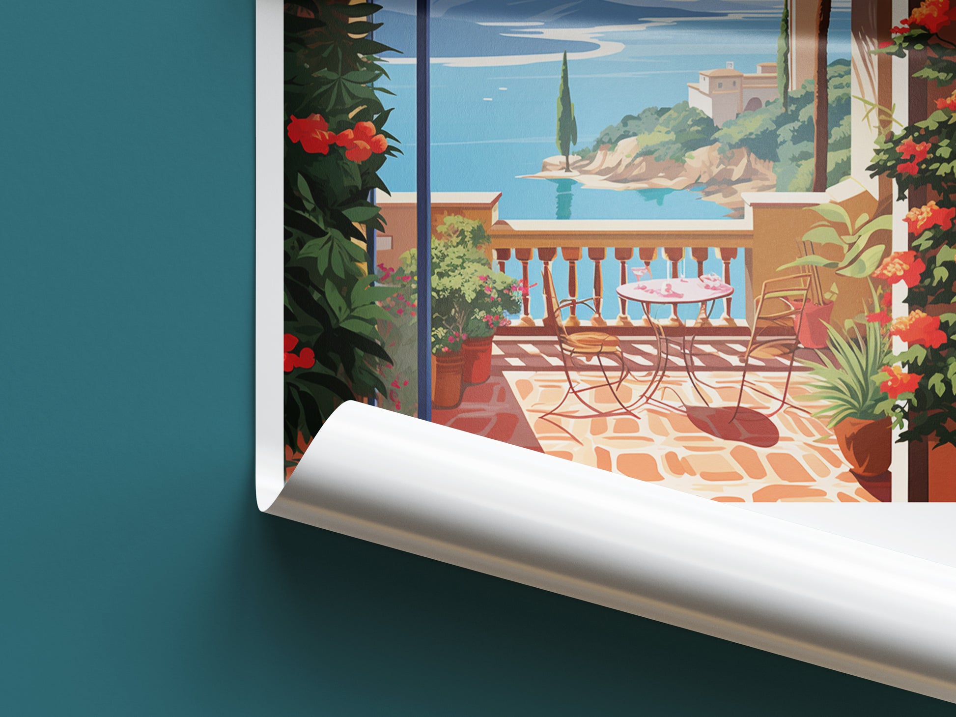 sicily travel poster roll up italy