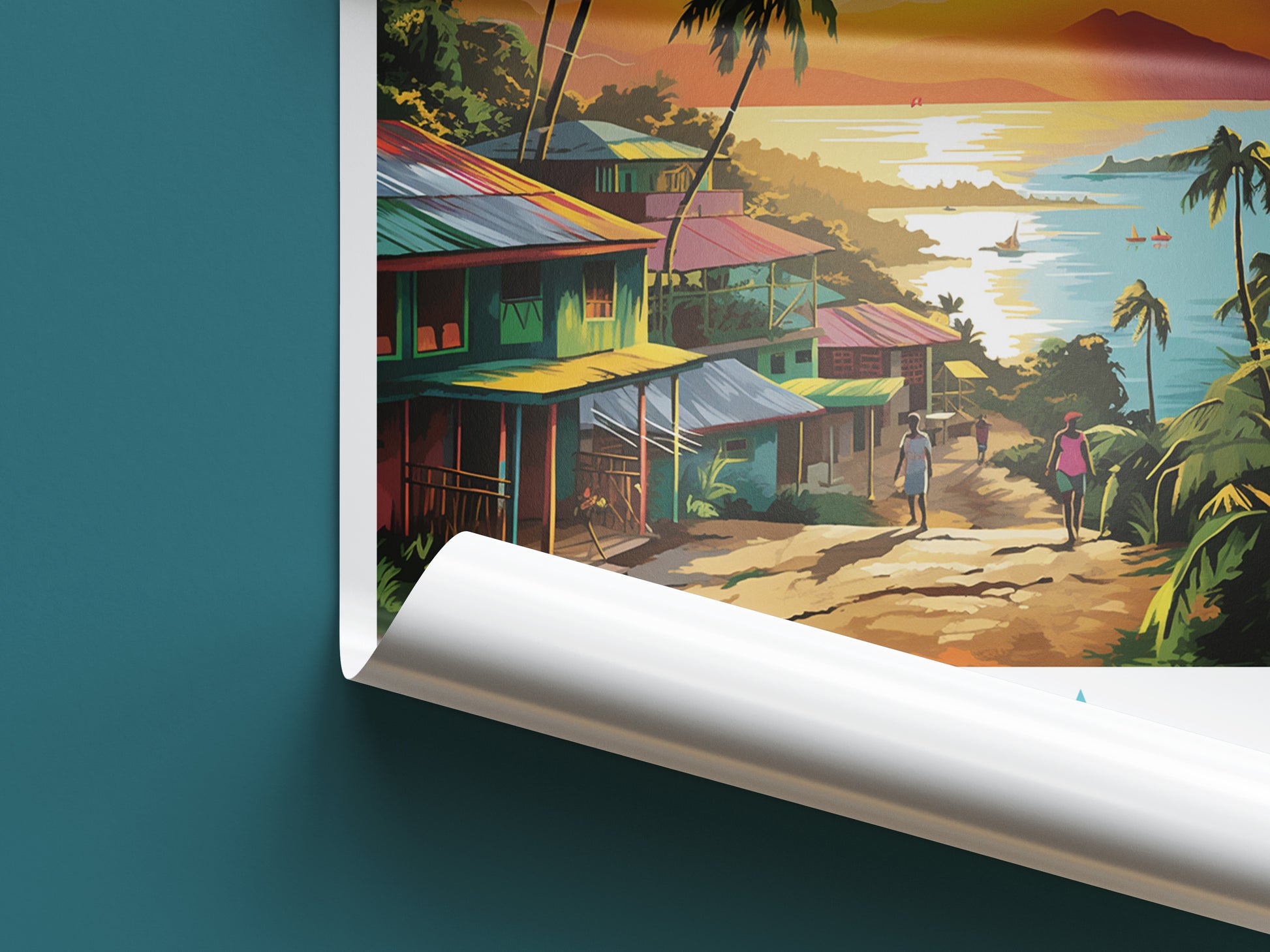 jamaica travel poster roll up caribbean