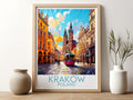 krakow travel poster for kitchen poland