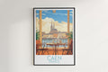 caen travel poster hanged on the wall france