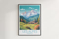 les alpes travel poster hanged on the wall france