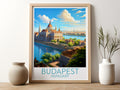 budapest travel poster for kitchen hungary