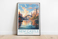 new castle travel poster on the ground australia