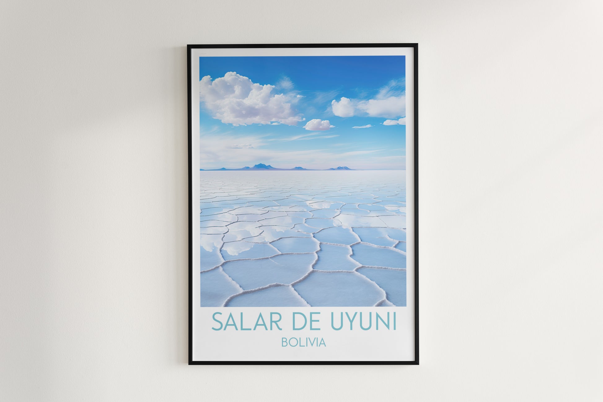 salar de uyuni travel poster hanged on the wall bolivia