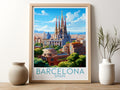 barcelona travel poster for kitchen spain