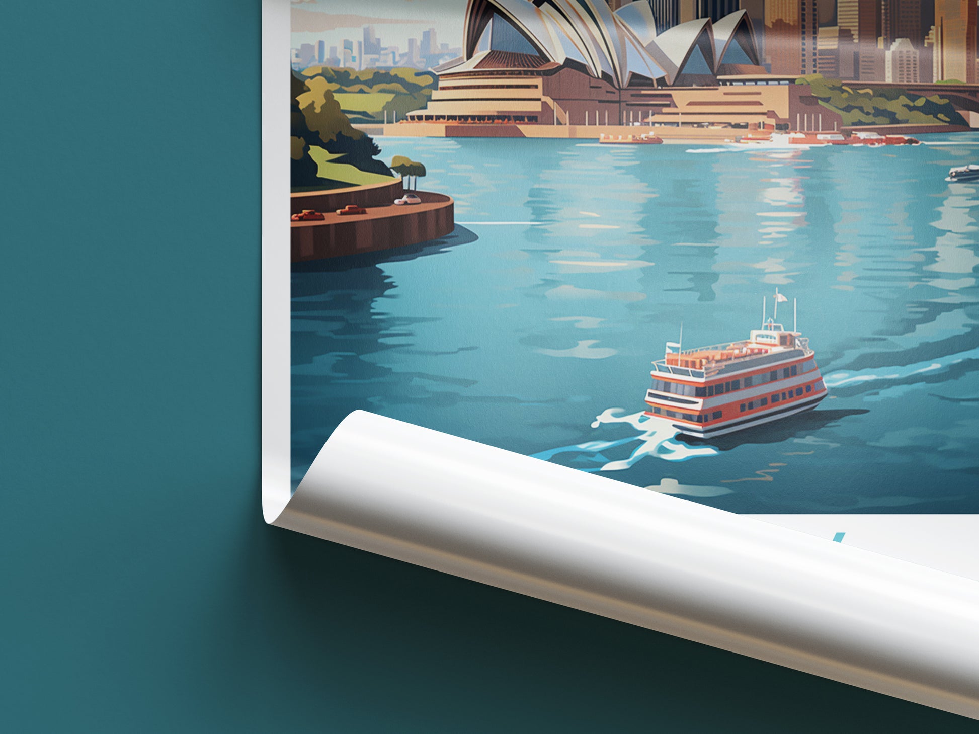 sydney travel poster roll up australia