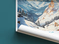 les alpes travel poster roll up france