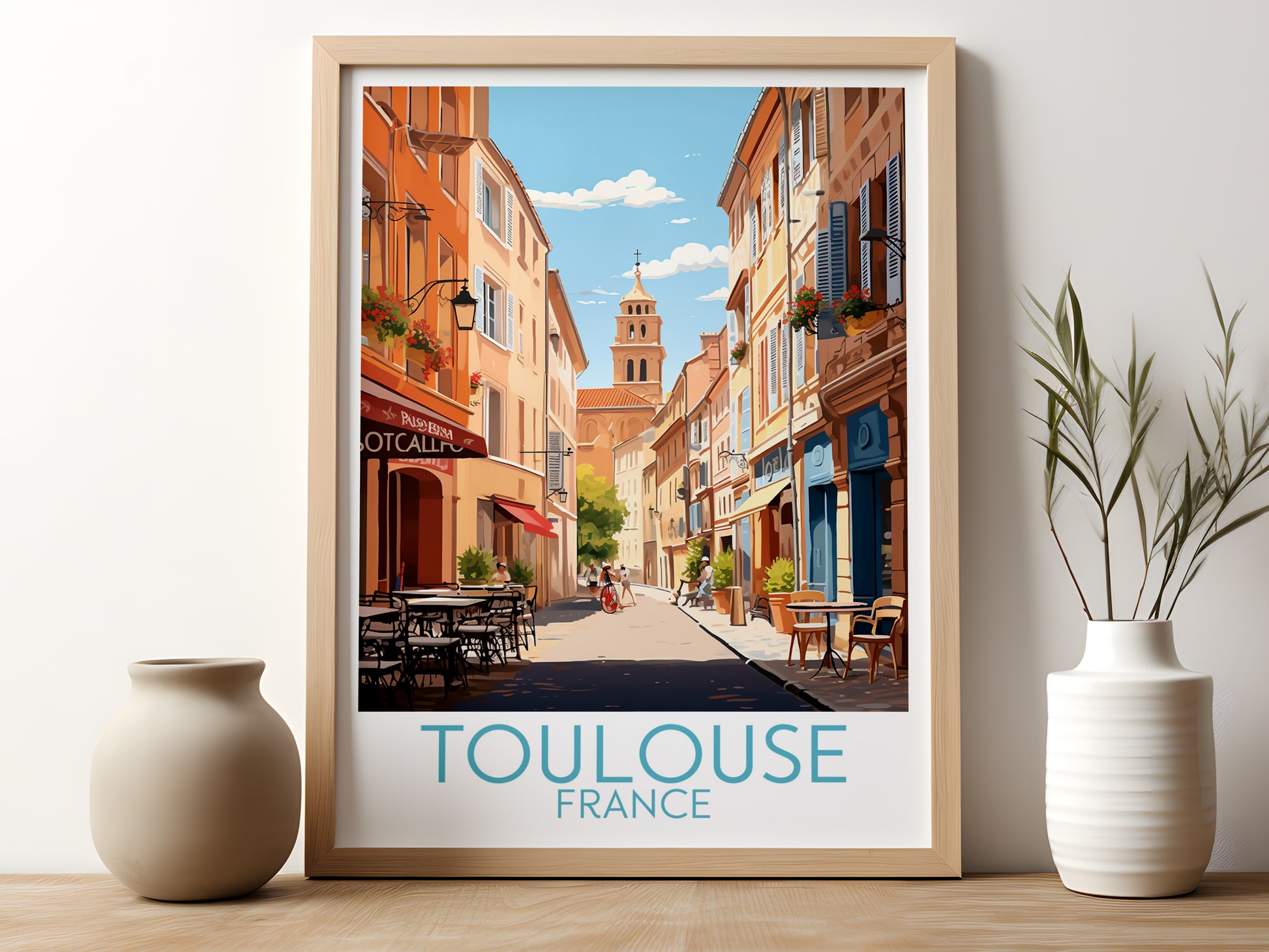 toulouse travel poster for kitchen france