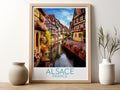 alsace travel poster for kitchen france