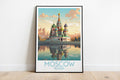 moscow travel poster on the ground russia