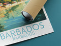 barbados travel poster rolled barbados