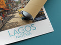 lagos travel poster rolled nigeria