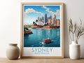 sydney travel poster for kitchen australia