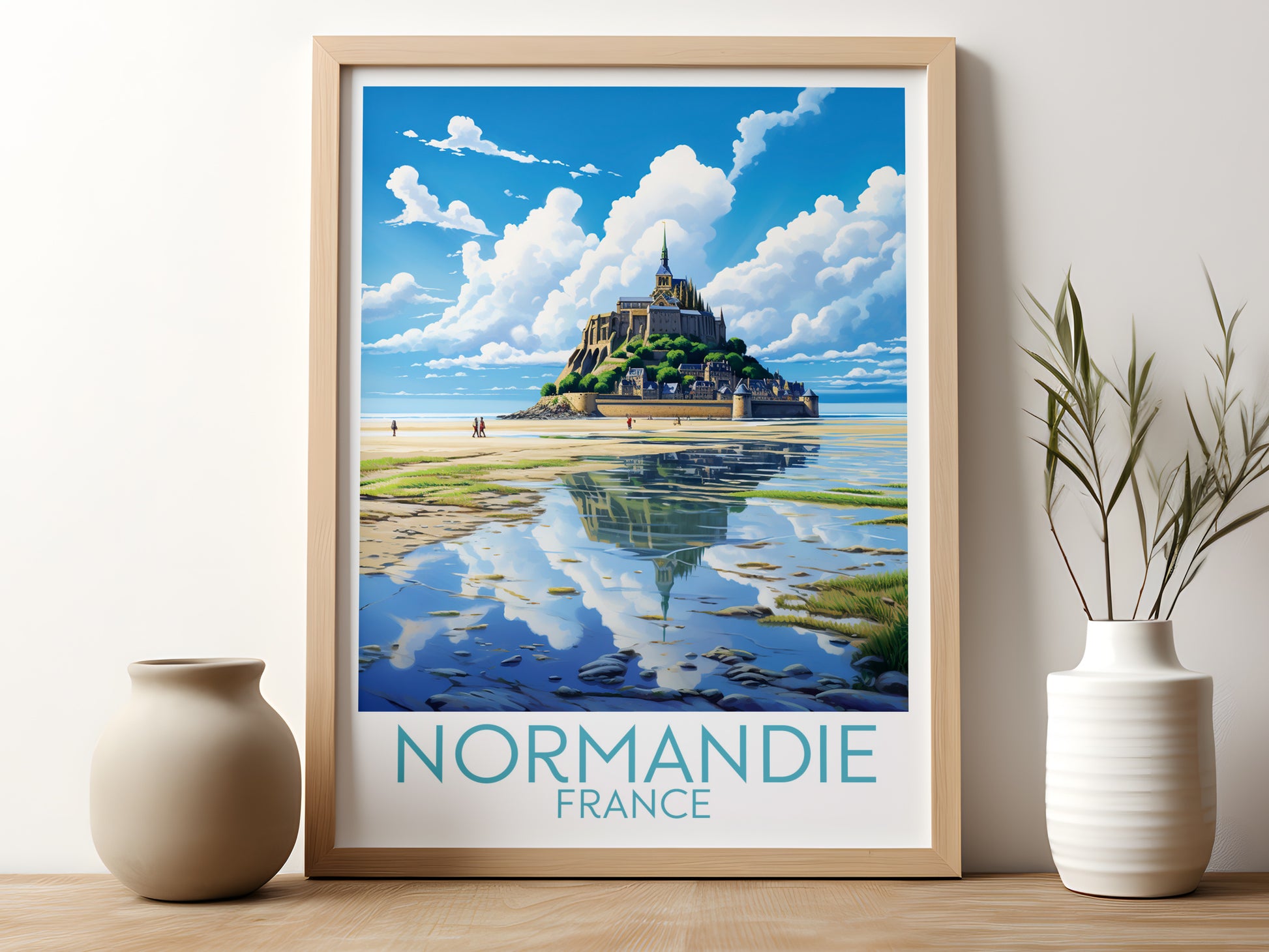 normandie travel poster for kitchen france