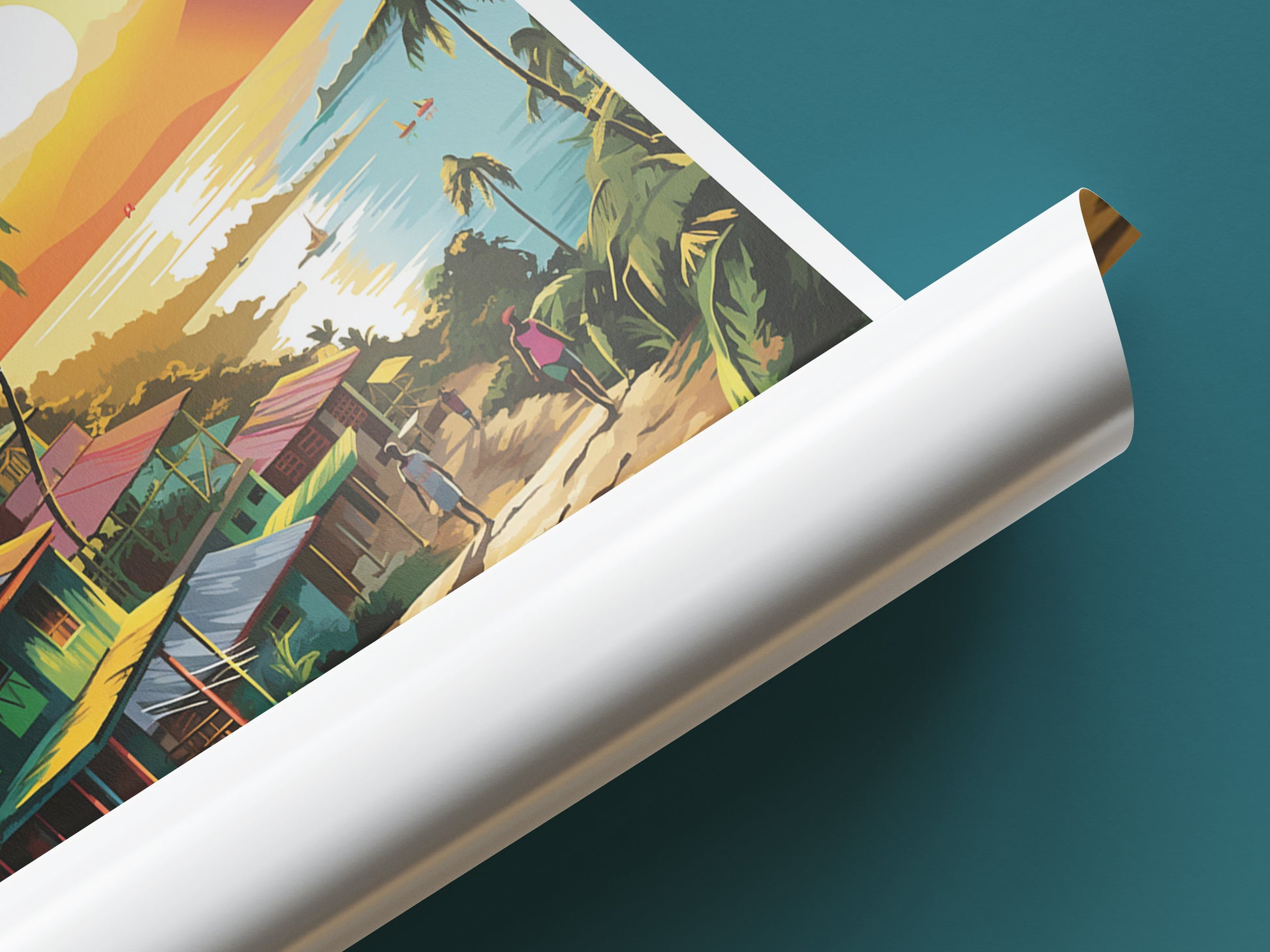 jamaica travel poster tube caribbean