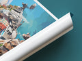 cinque terre travel poster tube italy