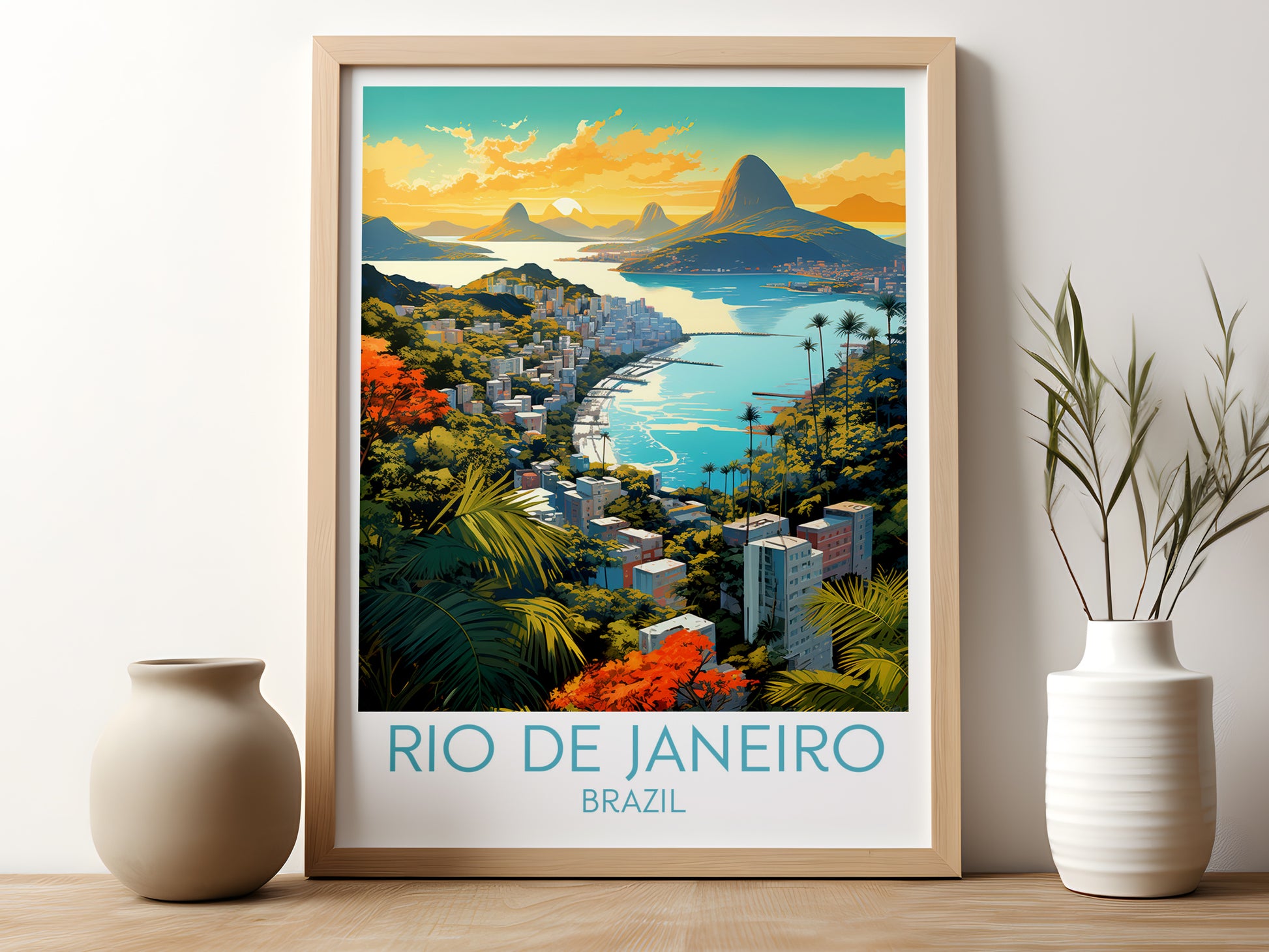 rio de janeiro travel poster for kitchen brazil