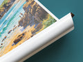 godrevy beach travel poster tube england